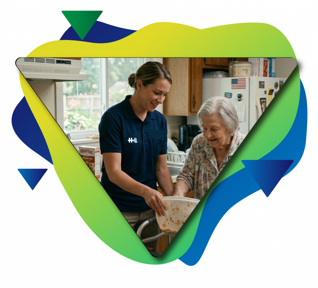 Light household support that helps maintain a clean, organized, and comfortable environment heli homecare usa